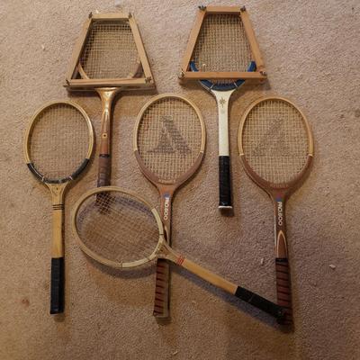 LOT 92B: Collection of Vintage Tennis Rackets & Games