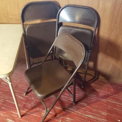 LOT 95B: Folding Table with 5 Chairs