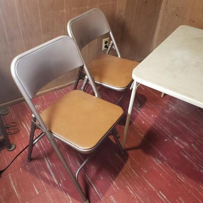 LOT 95B: Folding Table with 5 Chairs