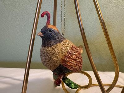 Set 6 Delicate Autumn BIrd Ornaments