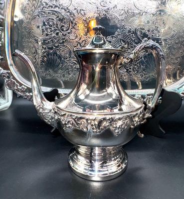 7 Piece Meridian SIlver Silver Smiths Silver on Copper Serving Set