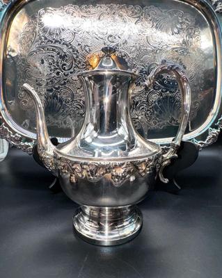 7 Piece Meridian SIlver Silver Smiths Silver on Copper Serving Set