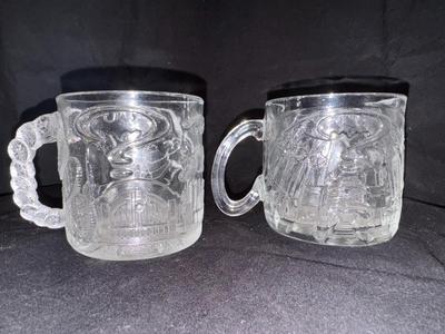 Lot of 5 Vintage McDonald's Batman Forever Glass Mugs