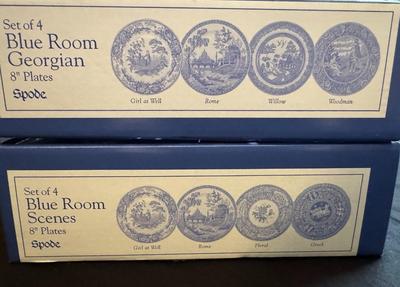 Spode Blue Room Collection 8 Salad Luncheon Plates