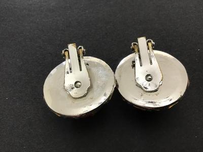 Gorgeous Pink Rhinestone Clip on Earrings