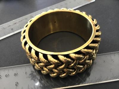 Chunky Gold Tone Chain link like Bracelet