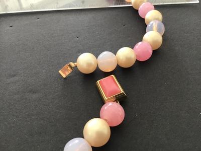 Beautiful Vintage Multi Colored Beaded Necklace Beautiful Clasp