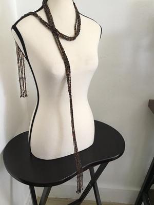Glass Wrap Tassel Necklace