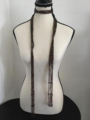 Glass Wrap Tassel Necklace