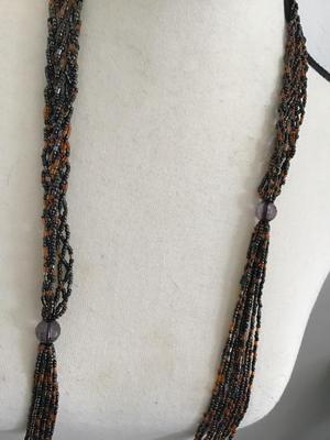 Glass Wrap Tassel Necklace