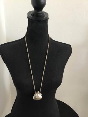 Silver Tone Change Purse Necklace Vintage