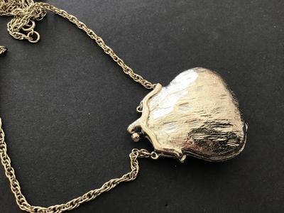Silver Tone Change Purse Necklace Vintage