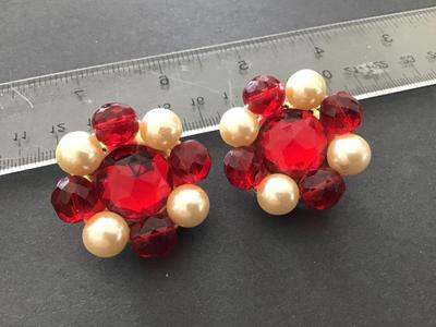 Beautiful Large Vintage Clip on Earrings