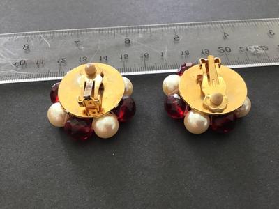 Beautiful Large Vintage Clip on Earrings