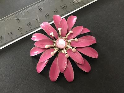 Pink Flower Brooch