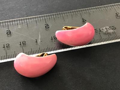 Pink Vintage Clip on Earrings