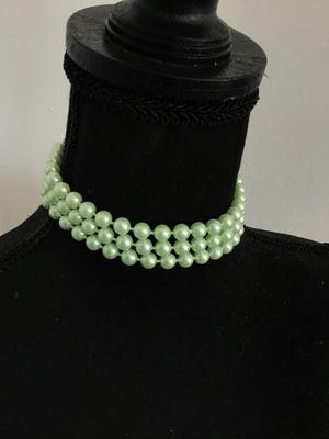Hong Kong Mint Green Vintage Choker Necklace