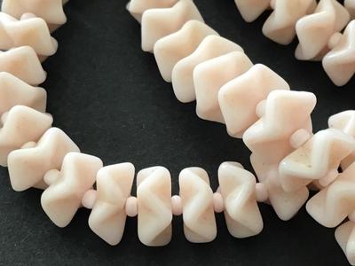 Vintage Necklace Pink Stone or Glass maybe coral. IDK