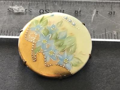 Victorian Hand Painted Brooch