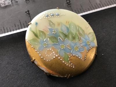 Victorian Hand Painted Brooch