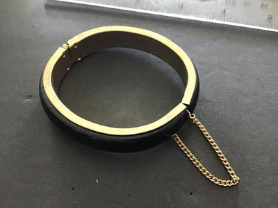 Vintage Hinged Locking Bracelet