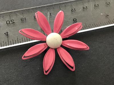 Pink Vintage Enamel Brooch