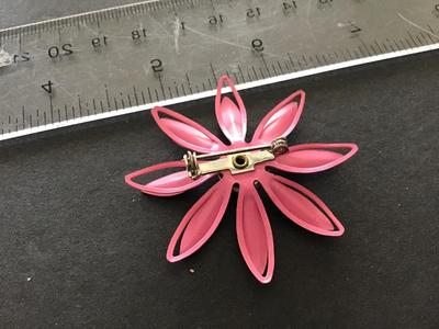 Pink Vintage Enamel Brooch