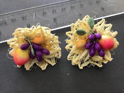Japan Vintage Fruit Basket Earrings