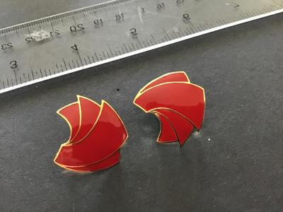L Bott Vintage Enamel Earrings