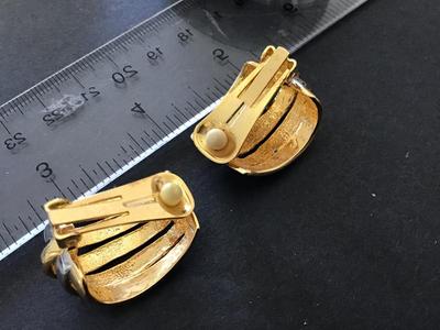 Gold And Silver Tone Clip On Earrings