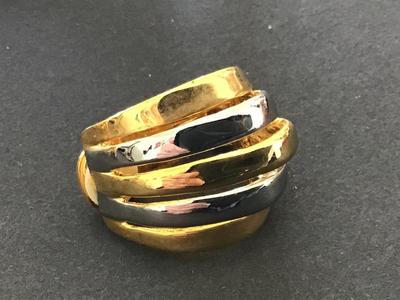 Gold And Silver Tone Clip On Earrings