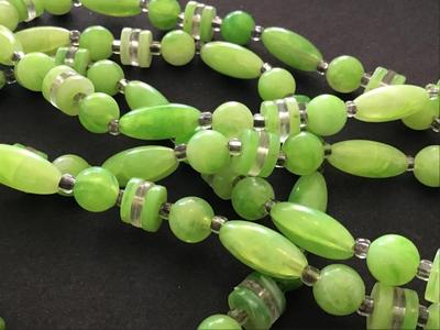 Vintage Green Beaded Necklace