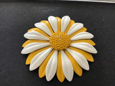 Vintage Flower Enamel Brooch