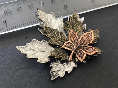 KC Fall Brooch Marked