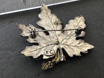 KC Fall Brooch Marked