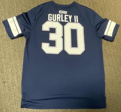 Sale Photo Thumbnail #277: Officially licensed apparel size Large, #30 on front and back. Solid blue with white sleeve stripes and numbers.  Good condition.