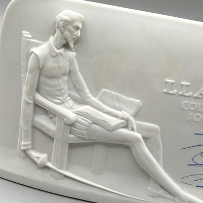 LOT 31: Lladro Horned Owl 5420 Figurine and Signed Collector's Society Plaque