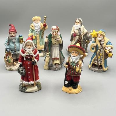 LOT 37: International Santa Claus Collection Figurines