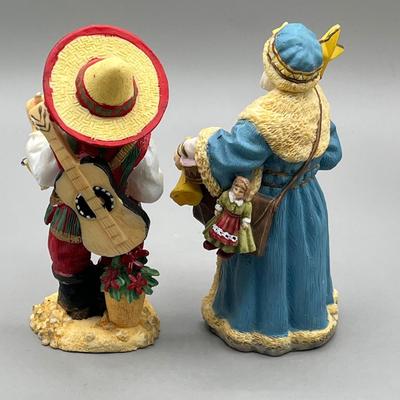 LOT 37: International Santa Claus Collection Figurines