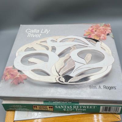 LOT 40 Collection of Trivets - Rogers Silverplate and More