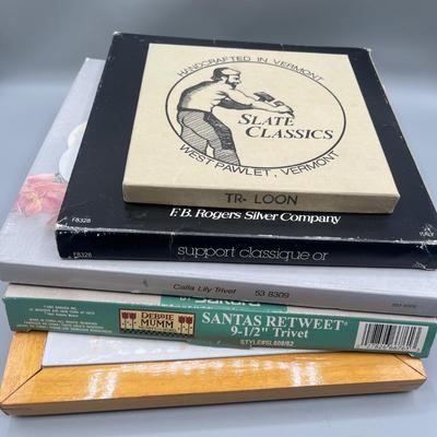 LOT 40 Collection of Trivets - Rogers Silverplate and More