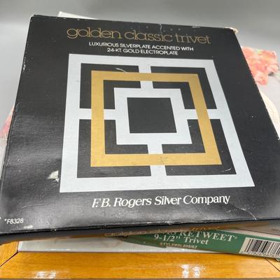 LOT 40 Collection of Trivets - Rogers Silverplate and More