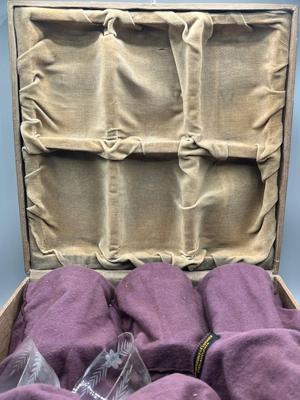 LOT 47: Set of Weighted Sterling Silver And Glass Dessert Glasses