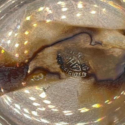 LOT 47: Set of Weighted Sterling Silver And Glass Dessert Glasses