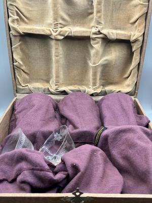 LOT 47: Set of Weighted Sterling Silver And Glass Dessert Glasses