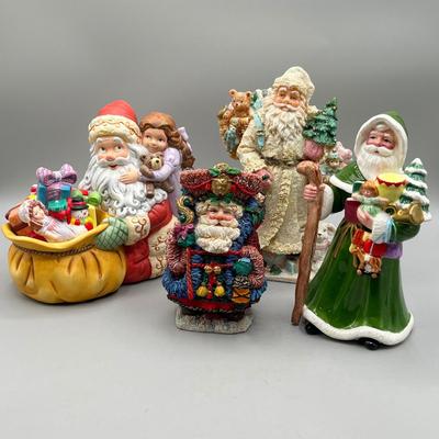 LOT 48: Christmas Decorations - Santa Claus Figurines