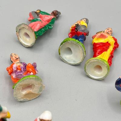 LOT 50: Vintage Painted Plastic Christmas Nativity Set