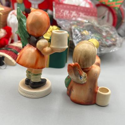 LOT 53: Christmas Decoration Collection - Goebel Hummell Candle Holders and More