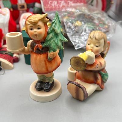 LOT 53: Christmas Decoration Collection - Goebel Hummell Candle Holders and More