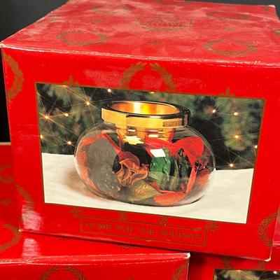 LOT 56: New in Package Christmas Decor - Gorham Crystal Vase and More